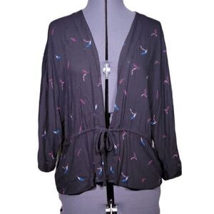 Express Black Drawstring Over Shirt Sz XS